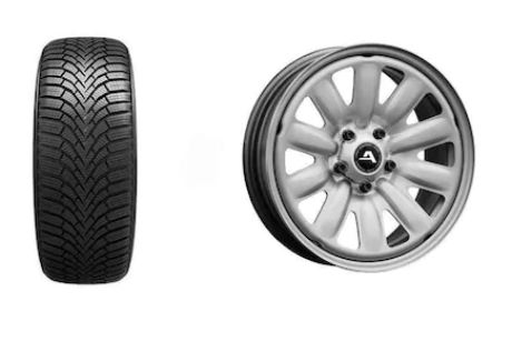 Roata completa VW Golf, Audi A3, Seat Leon, Skoda Octavia janta otel ALCAR 130001 6.5x16 + anvelopa Iarna Sailun IceBlazer Alpine+ 205/55R16 91H Roti complete Skoda